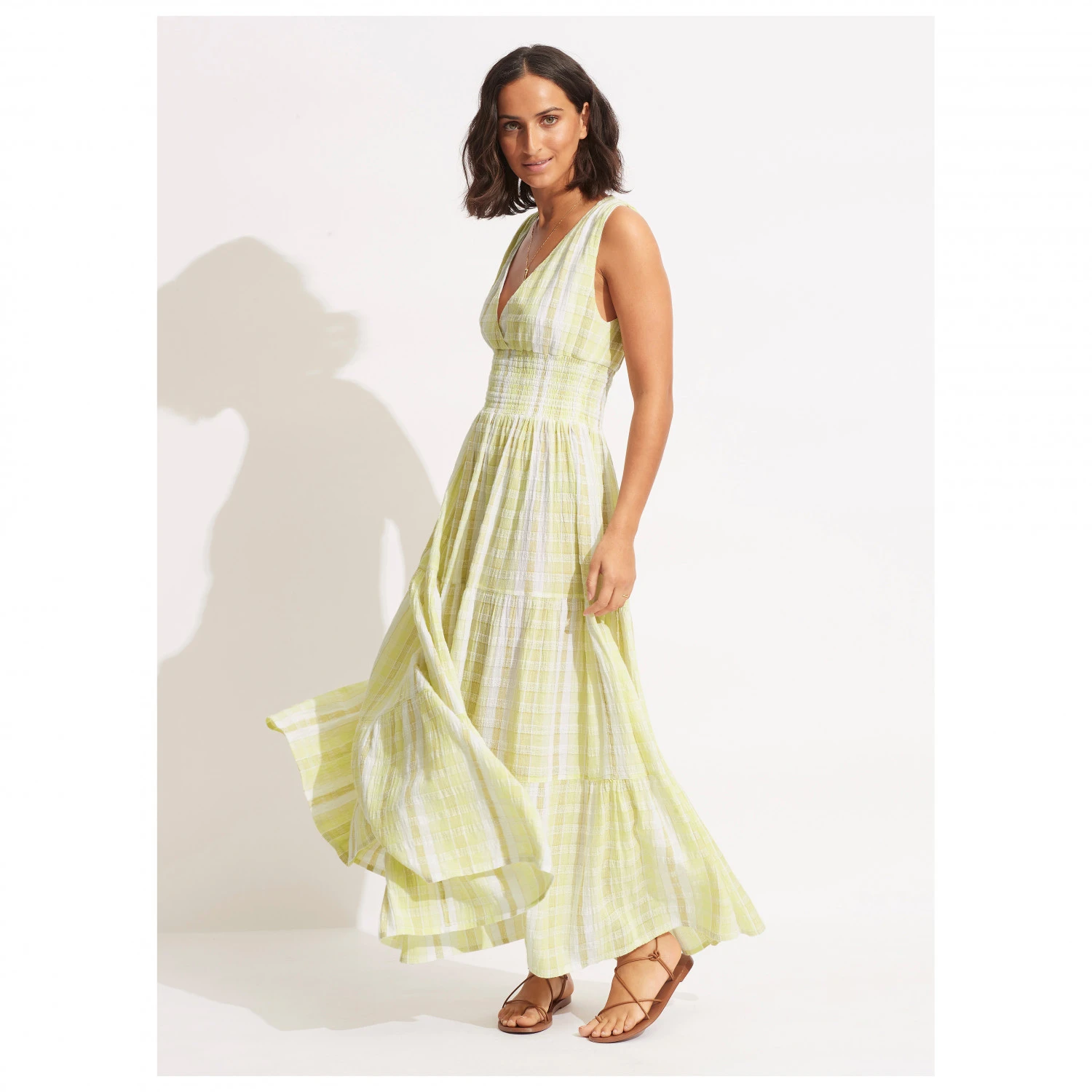 Seafolly - Women's Textured Gingham Max Dress - Robe – Image 3