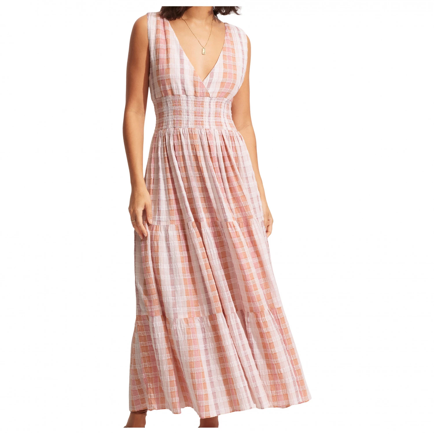 Seafolly - Women's Textured Gingham Max Dress - Robe